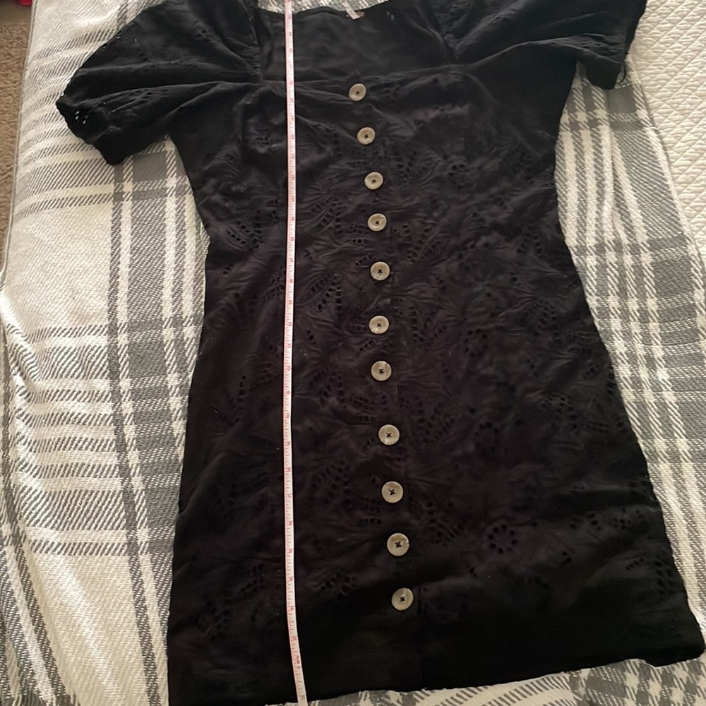 COPY - Free people cotton size 6 mini black dressy dress.
